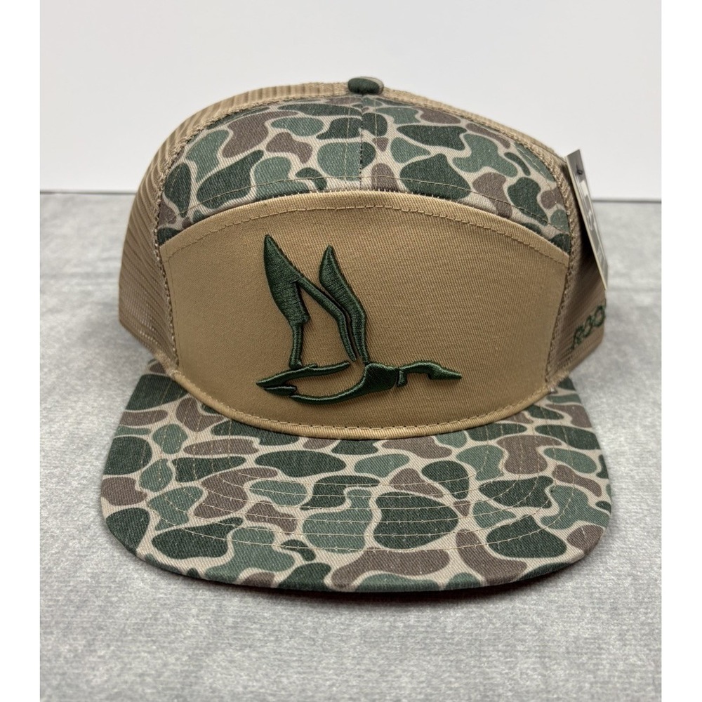 Roost 7 Panel Hat Cap Men Camo Snapback Mesh NWT Duck Goose Hunting - Picture 3 of 11